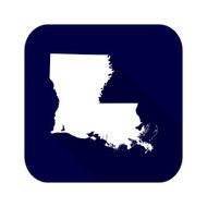 map of the U S state Louisiana N2