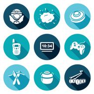 Minesweeper demining equipment for mine clearance icons set