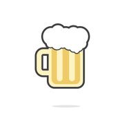 simple glass of beer icon