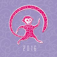 New Year's fire monkey Lilac N2