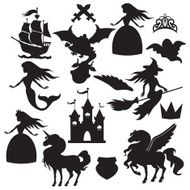 Fairy tale silhouette vector illustration