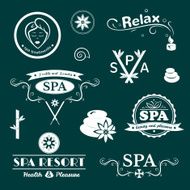 SPA logos vector typography