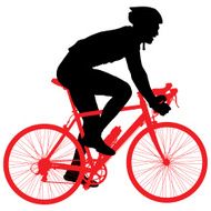 Silhouette of a cyclist male vector illustration N2