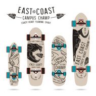Set of prints on longboard N5