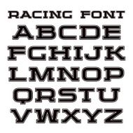 Serif font with contour