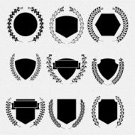 Wreaths insignia and labels for any use N2