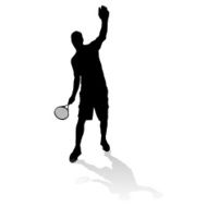 Vector silhouette of a man N325