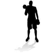 Vector silhouette of a man N326