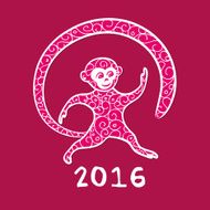 New Year's fire monkey Purple N2