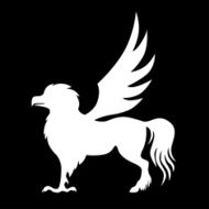 Silhouette hippogriff