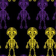 Violet yellow skeletons