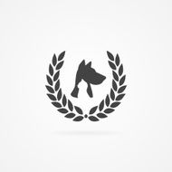 Cat head in dog icon