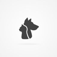 Cat head and dog icon