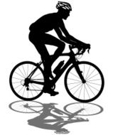 Silhouette of a cyclist male vector illustration N3