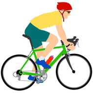 Silhouette of a cyclist male vector illustration N4