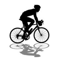 Silhouette of a cyclist male vector illustration N5