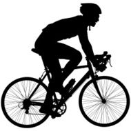 Silhouette of a cyclist male vector illustration N6