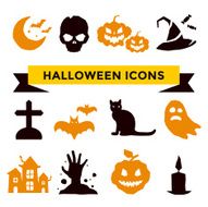 Halloween vector icons set N31