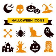 Halloween vector icons set N32