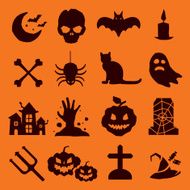 Halloween vector icons set N33