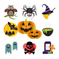 Halloween vector icons set N35