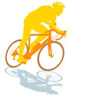 Silhouette of a cyclist male vector illustration N7