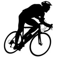 Silhouette of a cyclist male vector illustration N8