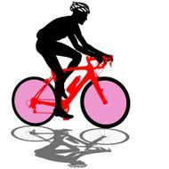 Silhouette of a cyclist male vector illustration N9