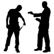 Vector silhouette of couple N198