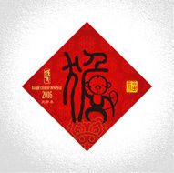 Chinese calligraphy meaning is monkey