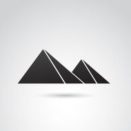 Pyramid icon isolated on white background N2