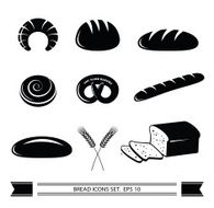 Bread icon set N4