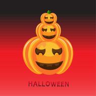 Pumpkins and text on red