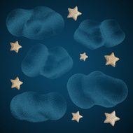 Stars with Clouds Night Sky N2