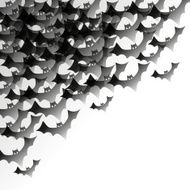 Halloween black bats in the corner