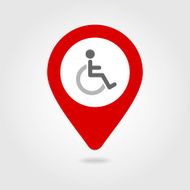 Wheelchair map pin icon