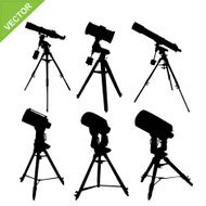 Telescope silhouette vector N2