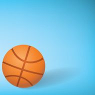Basketball on blue background