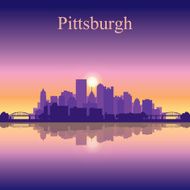 Pittsburgh city skyline silhouette background