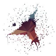 Triangle-Shaped Ink Splatter
