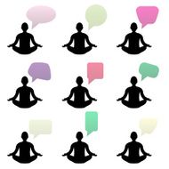 buddha talks empty bubbles fot your text eps10