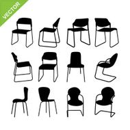 Chair silhouette vector
