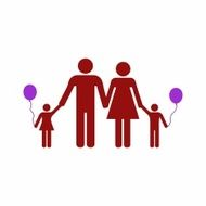 Happy family icon Vector illustration N2