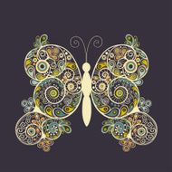 Abstract butterfly card