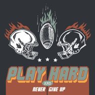 Play hard american football illustration N2