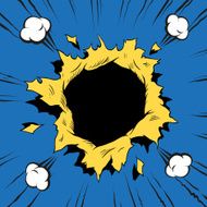 Comic book hole vector illustration