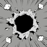 Comic book hole vector illustration N2
