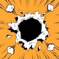 Comic book hole vector illustration N3