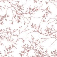 Brown tree branches seamless vector pattern N2