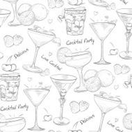 scetch pattern unforgettables cocktails N2